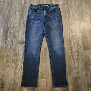 Denham Blue Denim Jeans High Rise Straight